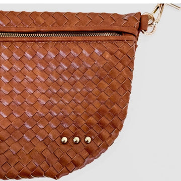 Bandolera bag trenzada camello