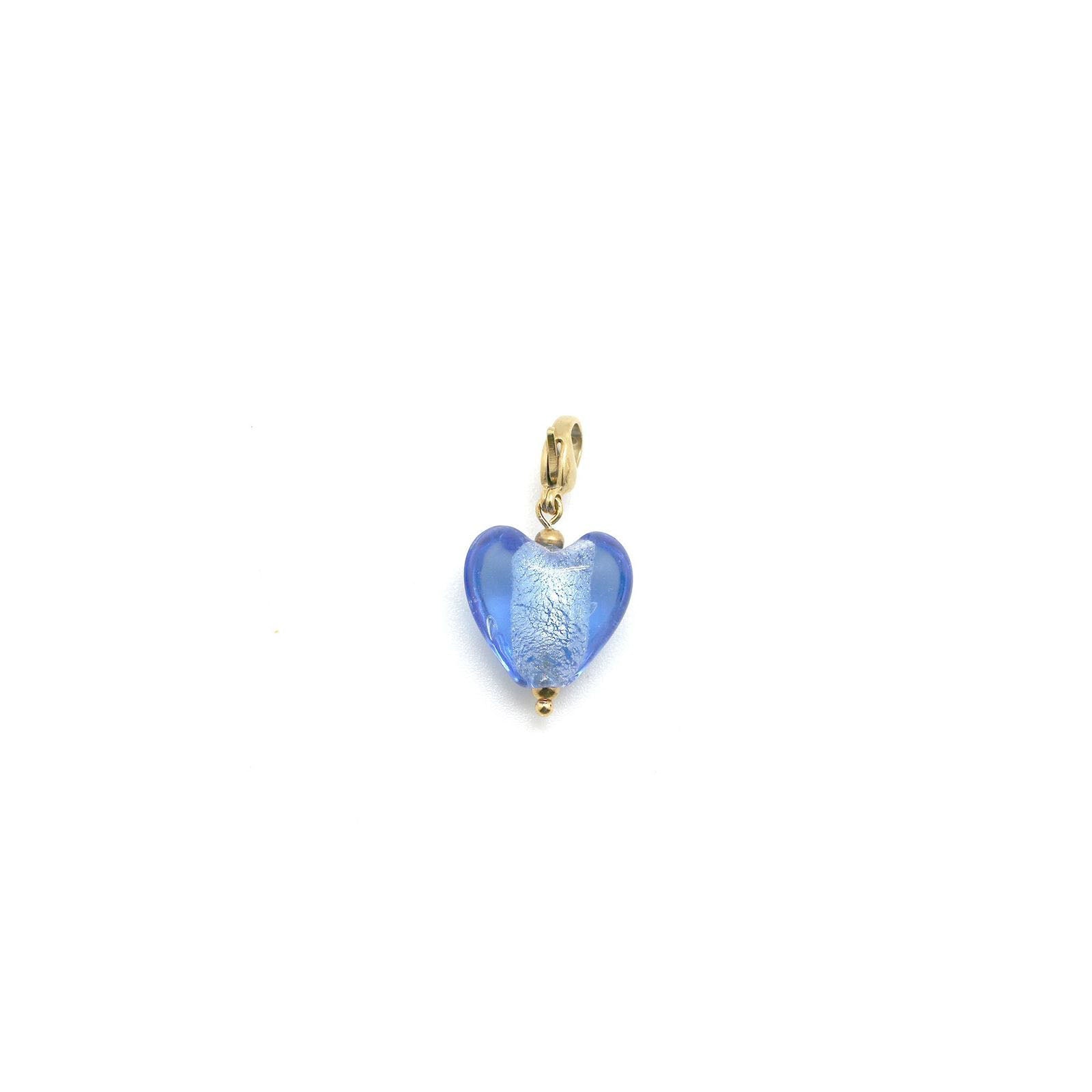 Charm petit coeur bonbon bleu